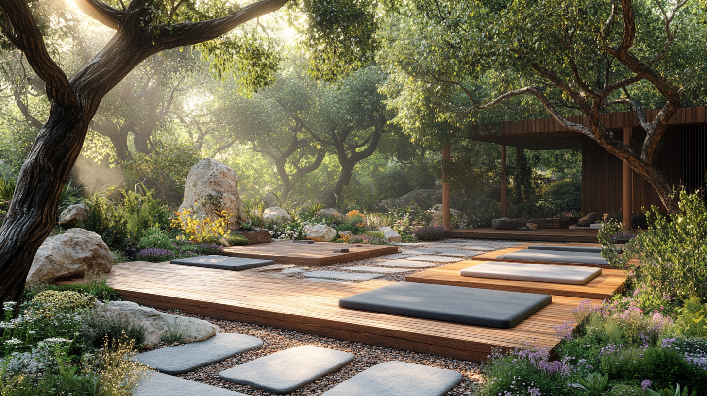 Старша жінка виконує йогу на природі